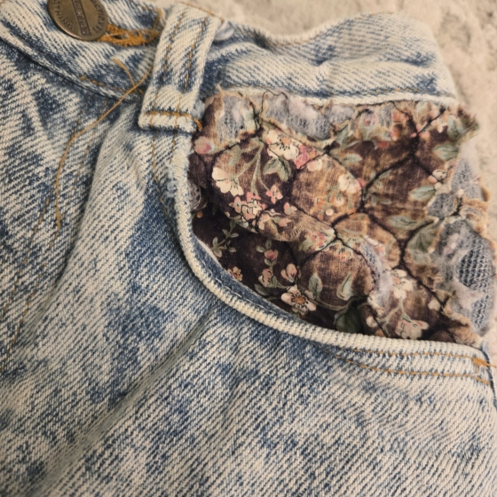 Vintage 1990s Palmetto's Made in USA acid wash light blue straight leg jeans - Picture 4 of 8